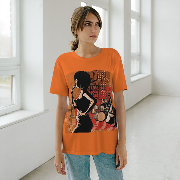 Jazz in Orange Tee.. All Over Print UNISEX T-Shirt