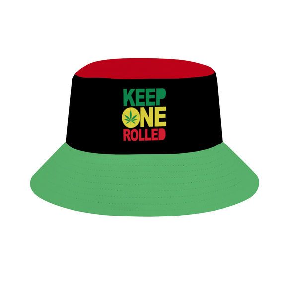 KEEP ONE ROLLED  All Over Print Bucket Hat