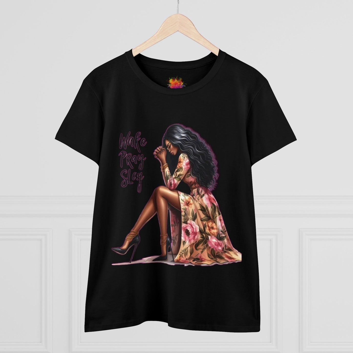 Wake, Pray, Slay..Women's Midweight Cotton Tee