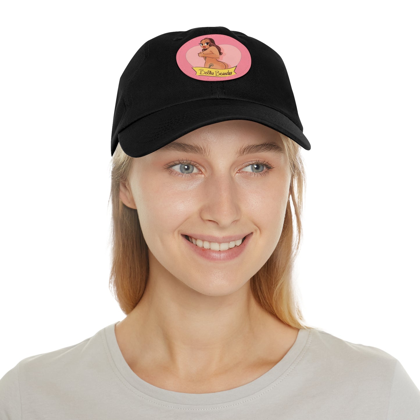 BELLIE BANDO LOGO Dad Hat with Leather Patch (Round)