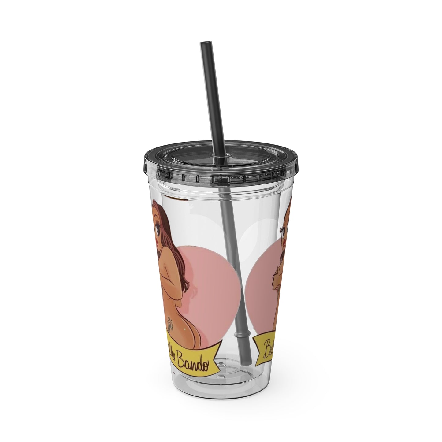 BELLIE BANDO Sexy Sunsplash Tumbler with Straw, 16oz