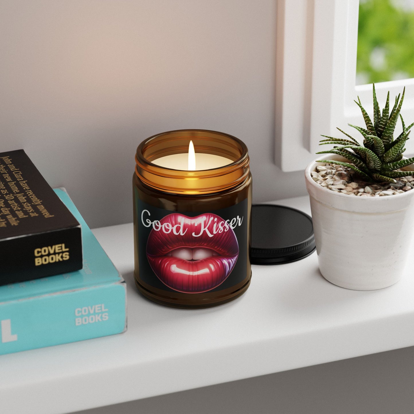 Good Kisser Scented Soy Candle (Multi-Size, Amber Jar)