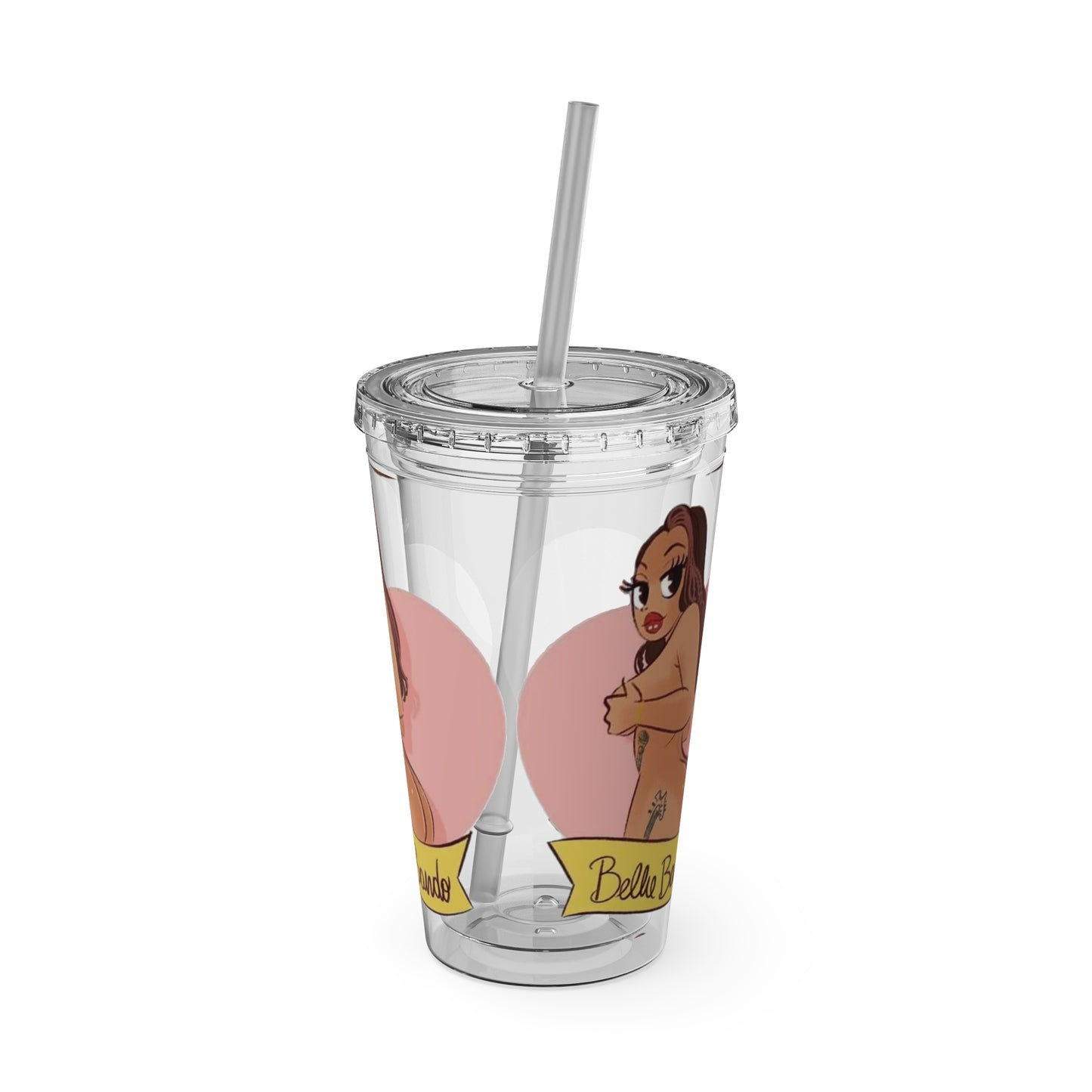 BELLIE BANDO Sexy Sunsplash Tumbler with Straw, 16oz