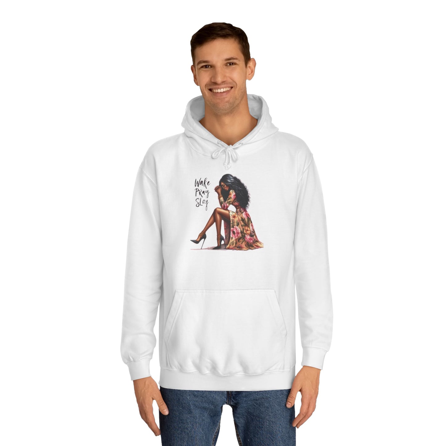 Wake, Pray, Slay .. Unisex College Hoodie