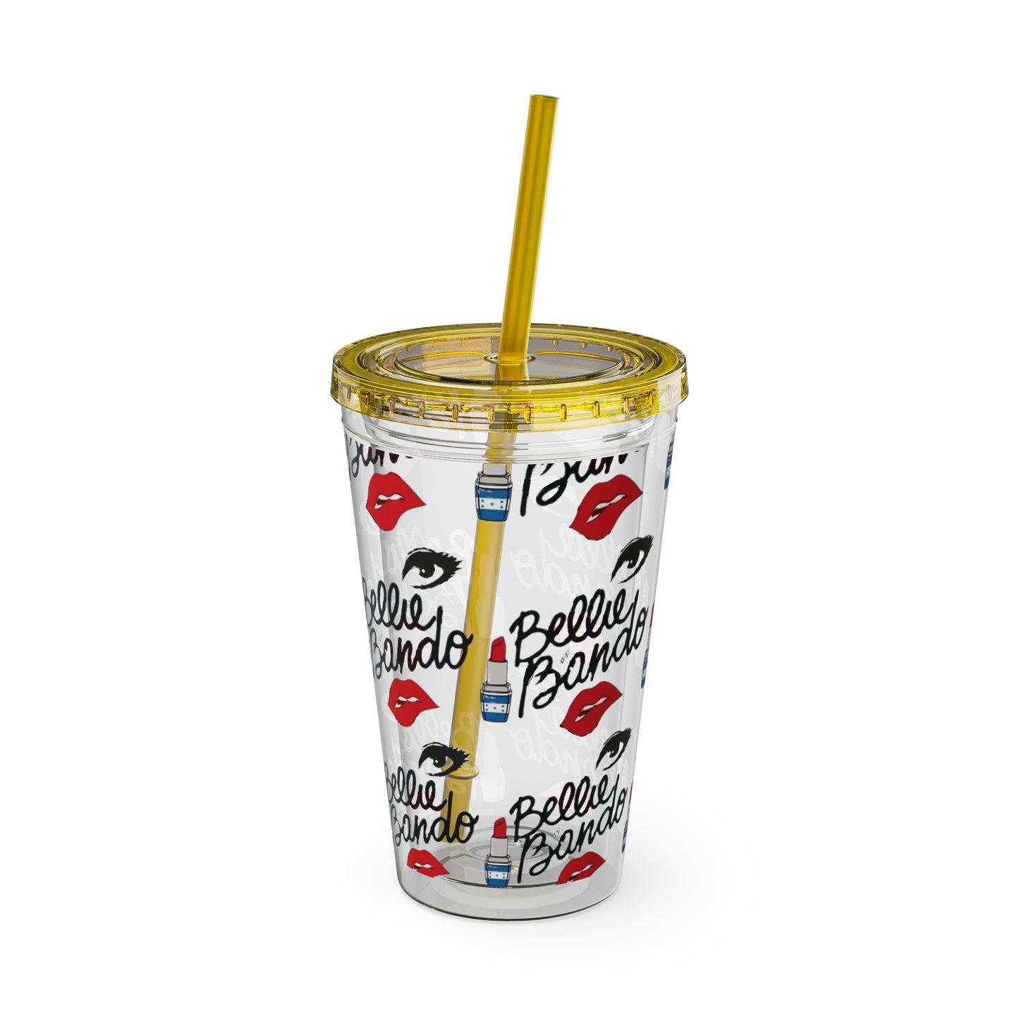 BELLIE BANDO Sunsplash Tumbler with Straw, 16oz