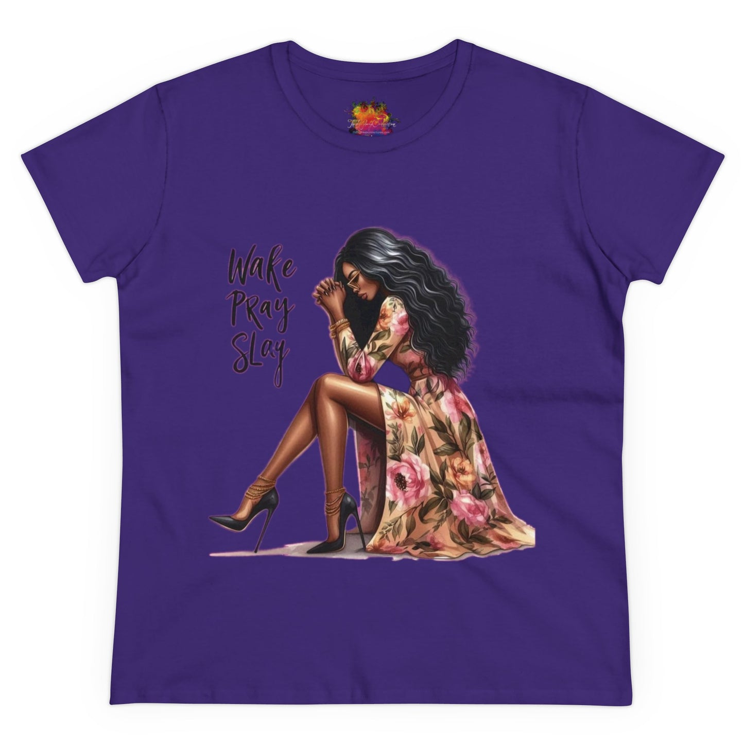 Wake, Pray, Slay..Women's Midweight Cotton Tee