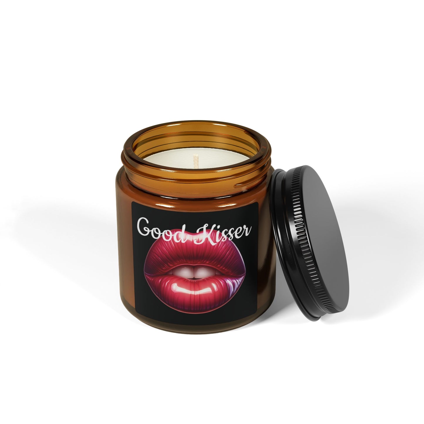 Good Kisser Scented Soy Candle (Multi-Size, Amber Jar)