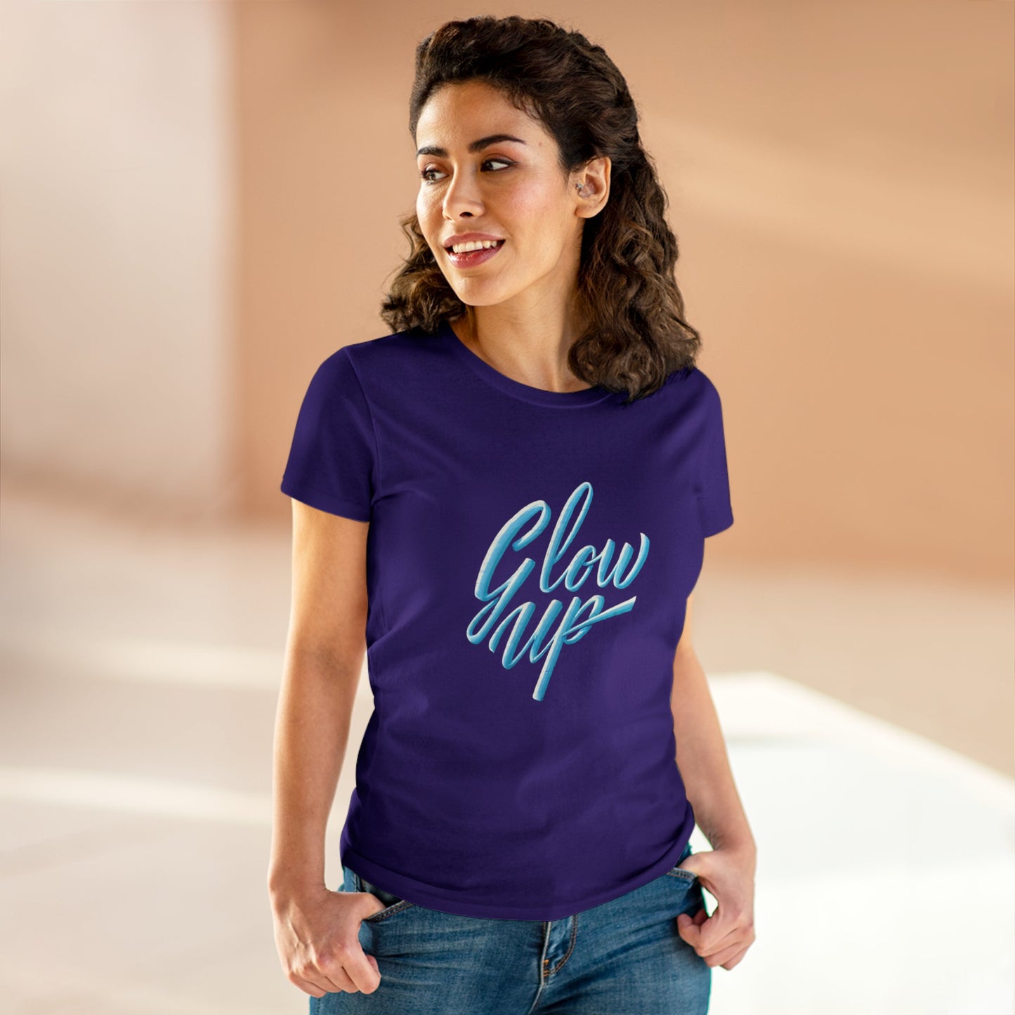 Glow Up Women's Midweight Cotton Tee