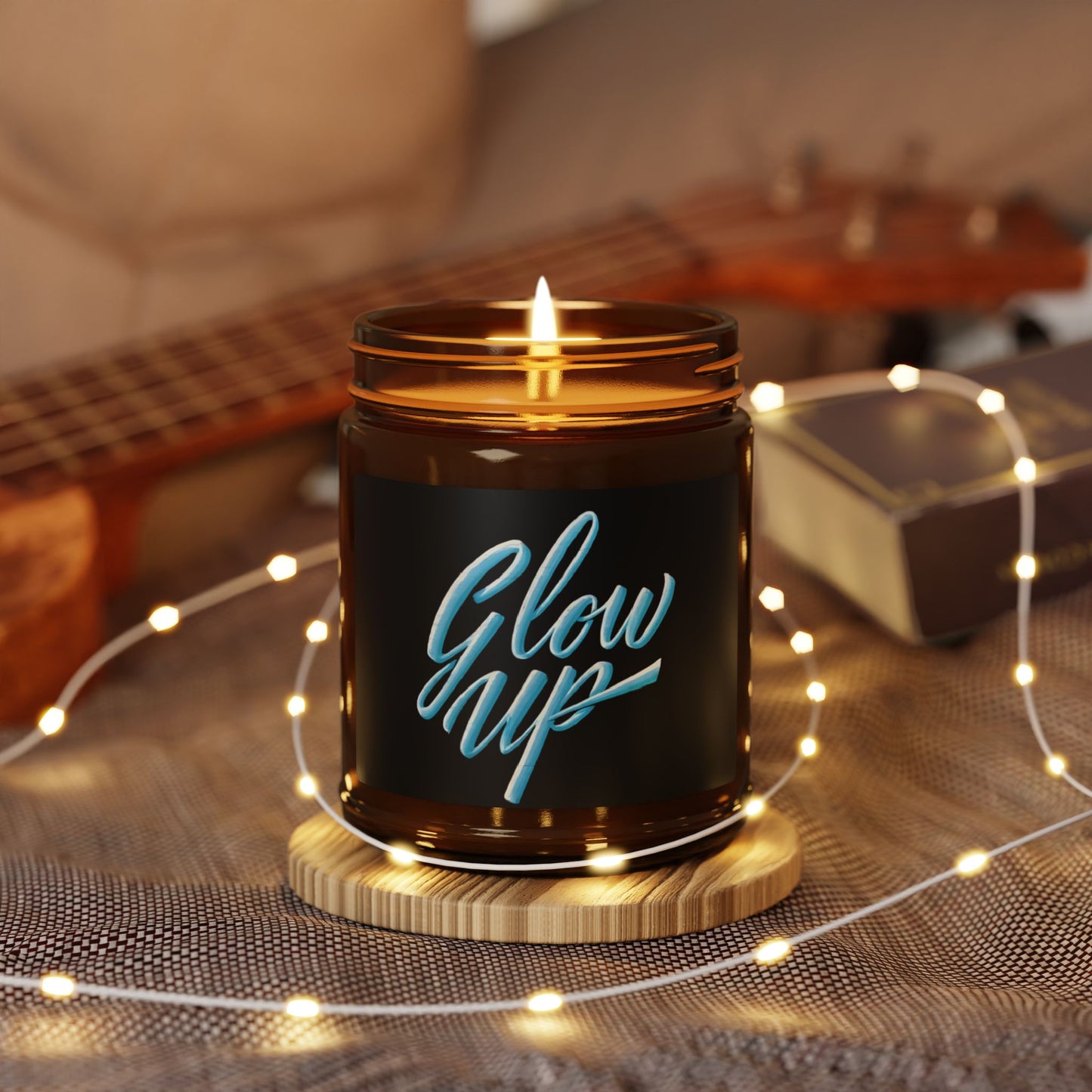 GLOW UP Scented Soy Candle (Multi-Size, Amber Jar)