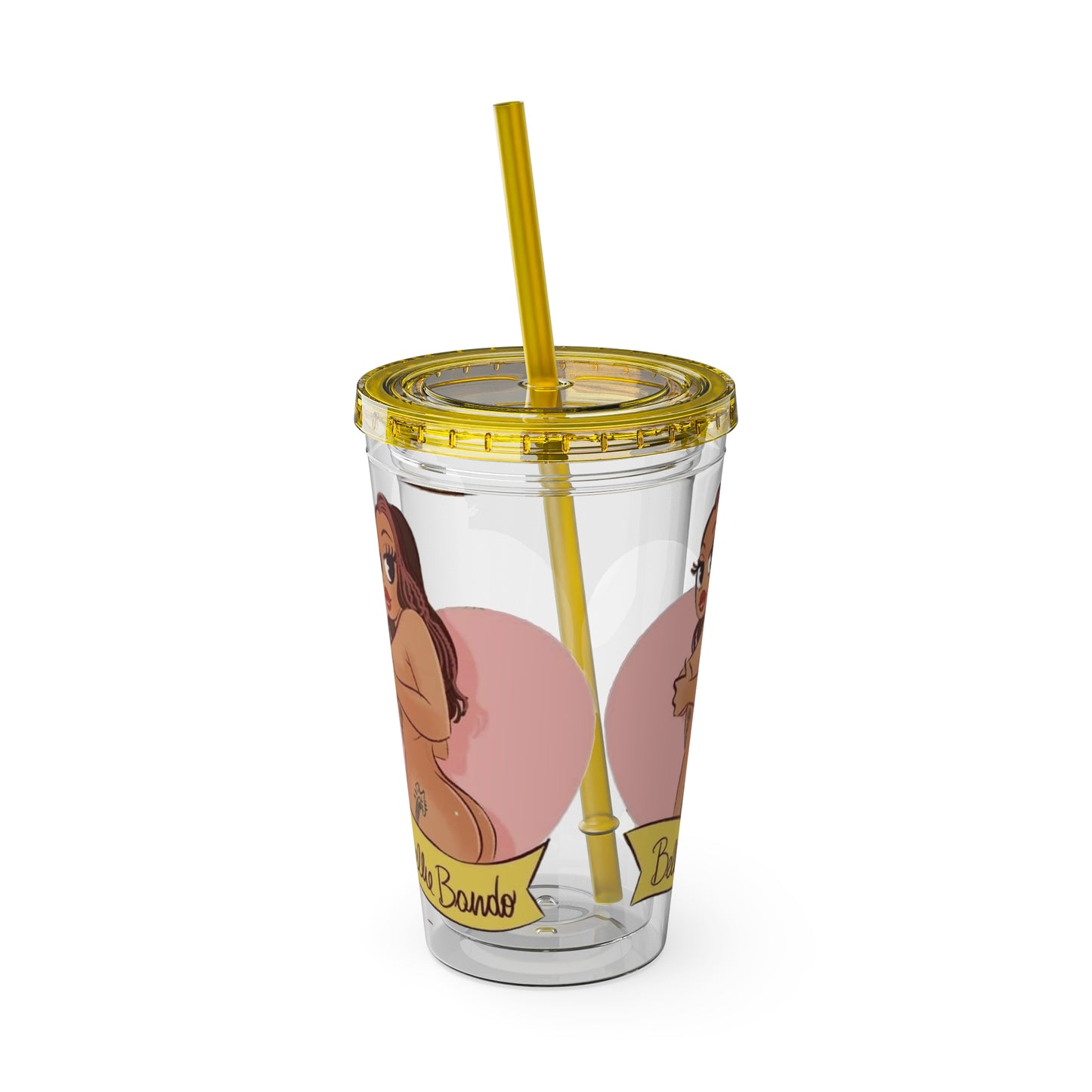 BELLIE BANDO Sexy Sunsplash Tumbler with Straw, 16oz