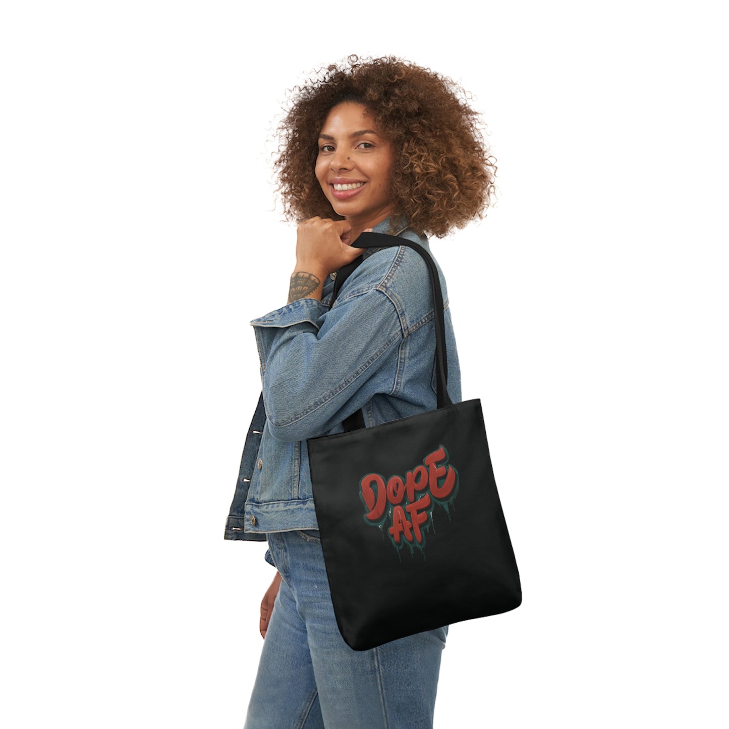 DOPE AF Canvas Tote Bag, 2-Color Straps