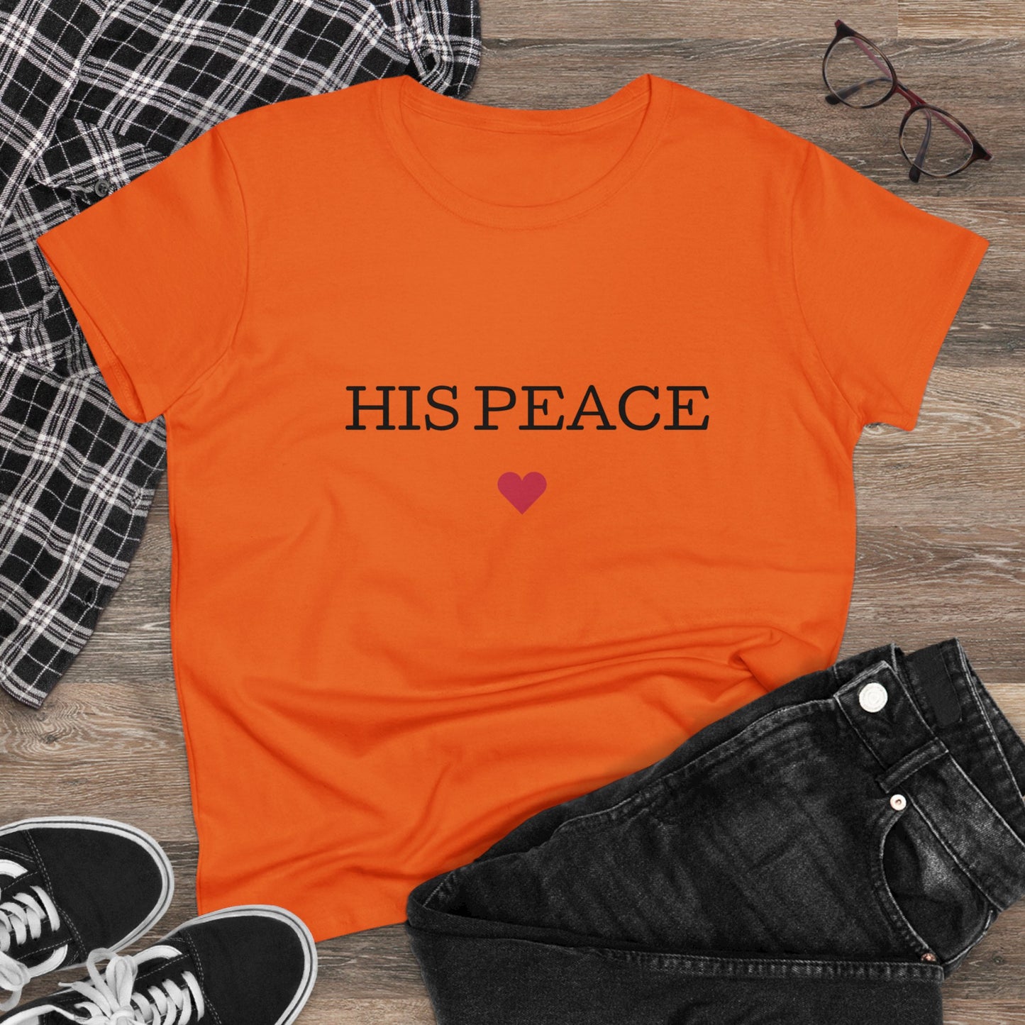 HIS PEACE Women's Midweight Cotton Tee