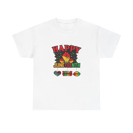 HAPPY JUNETEENTH Unisex Heavy Cotton Tee