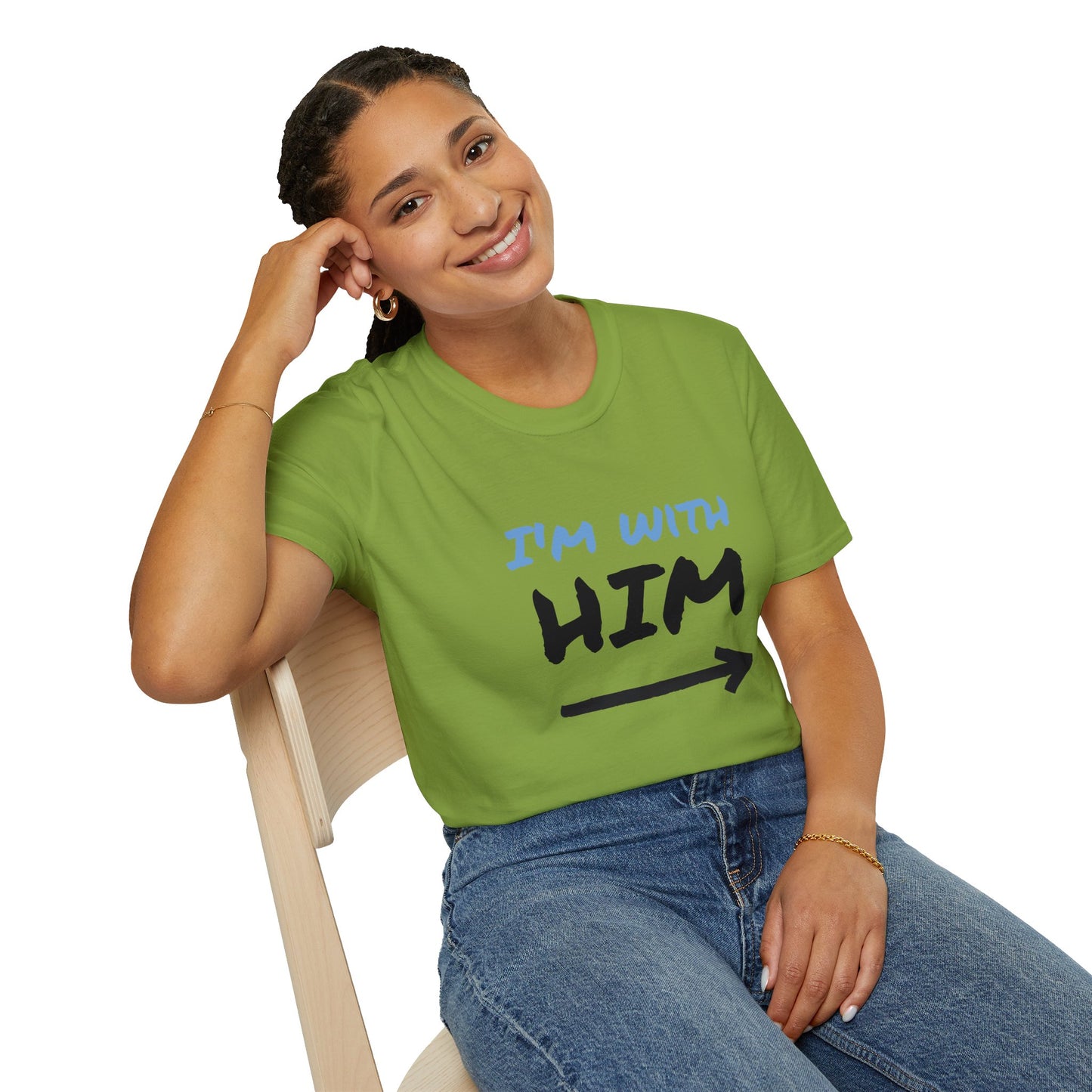 I'm With Him Unisex Softstyle T-Shirt