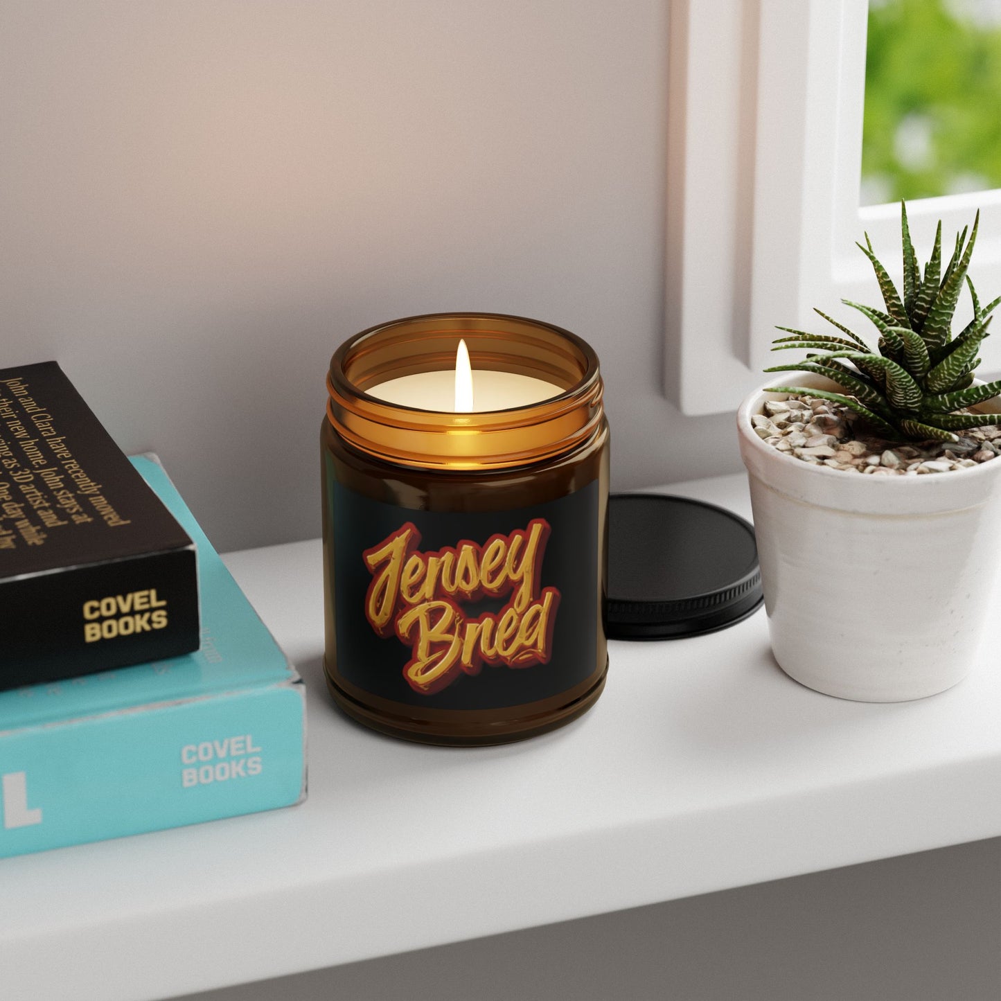 Jersey Bred Scented Soy Candle (Multi-Size, Amber Jar)