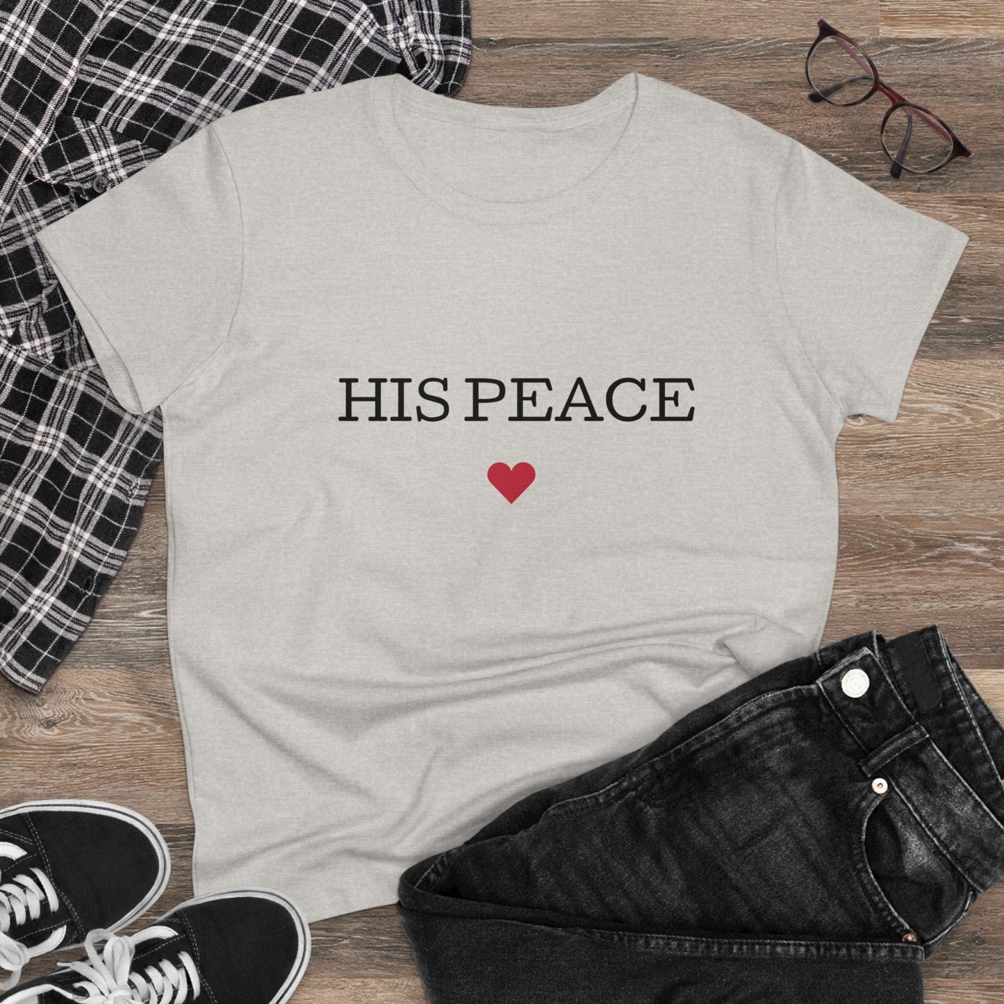 HIS PEACE Women's Midweight Cotton Tee