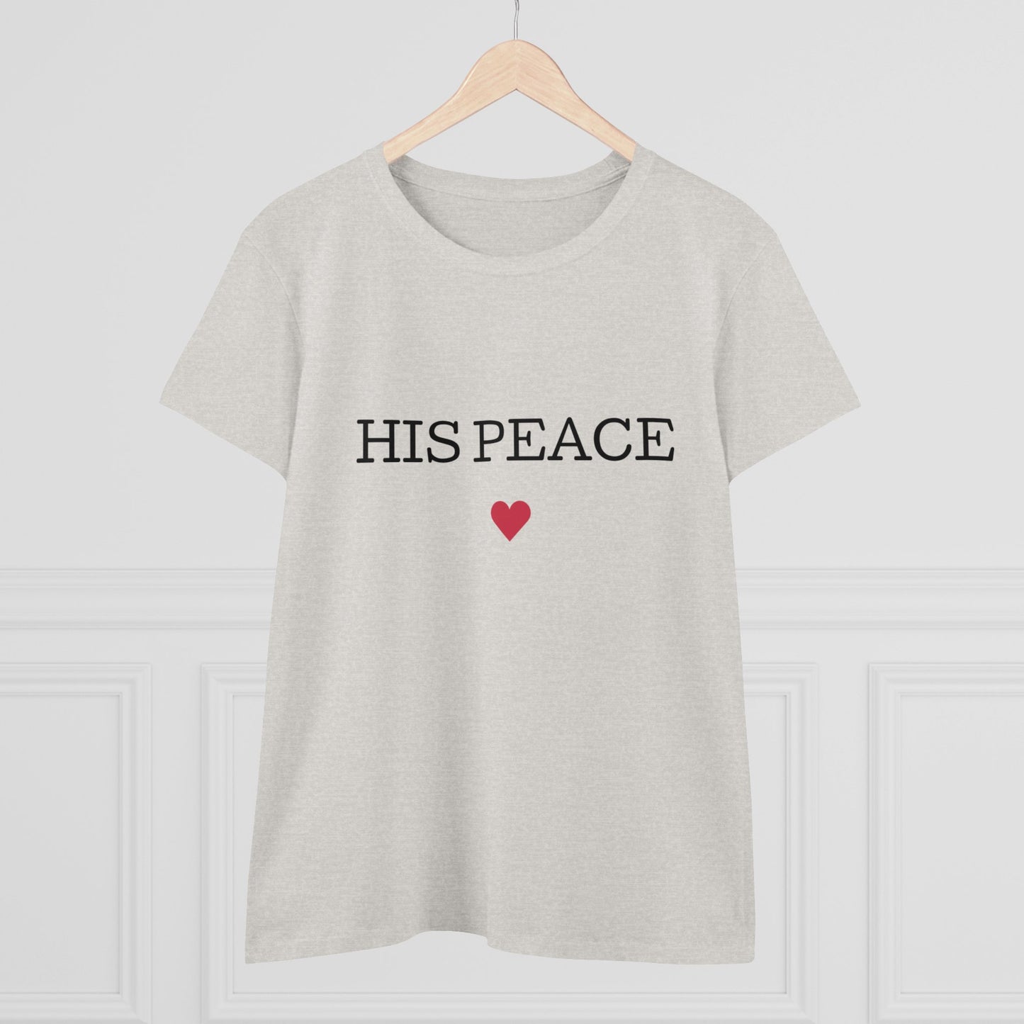 HIS PEACE Women's Midweight Cotton Tee