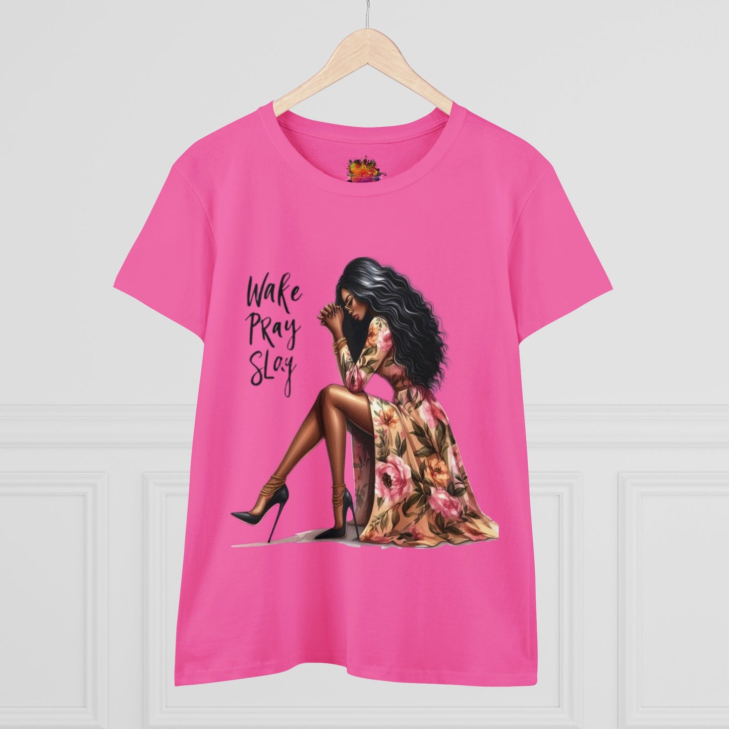 Wake, Pray, Slay..Women's Midweight Cotton Tee