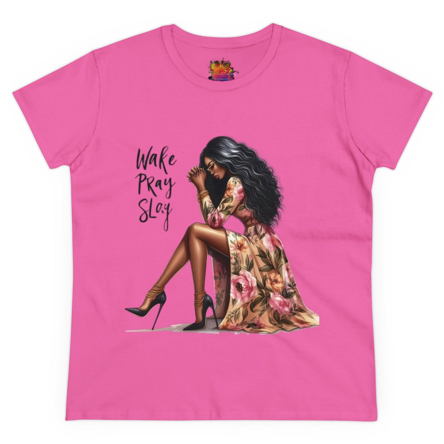 Wake, Pray, Slay..Women's Midweight Cotton Tee