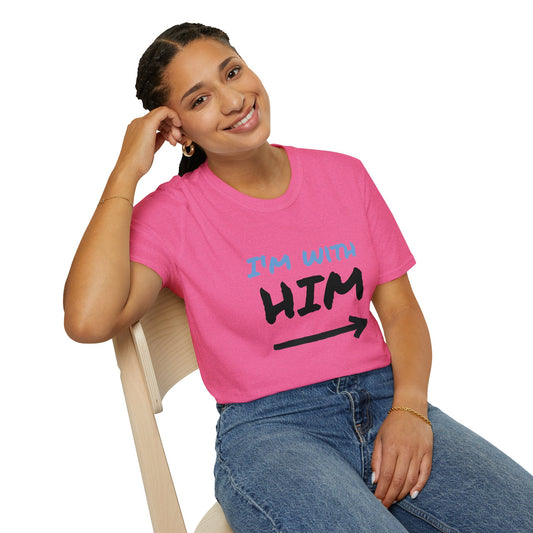 I'm With Him Unisex Softstyle T-Shirt