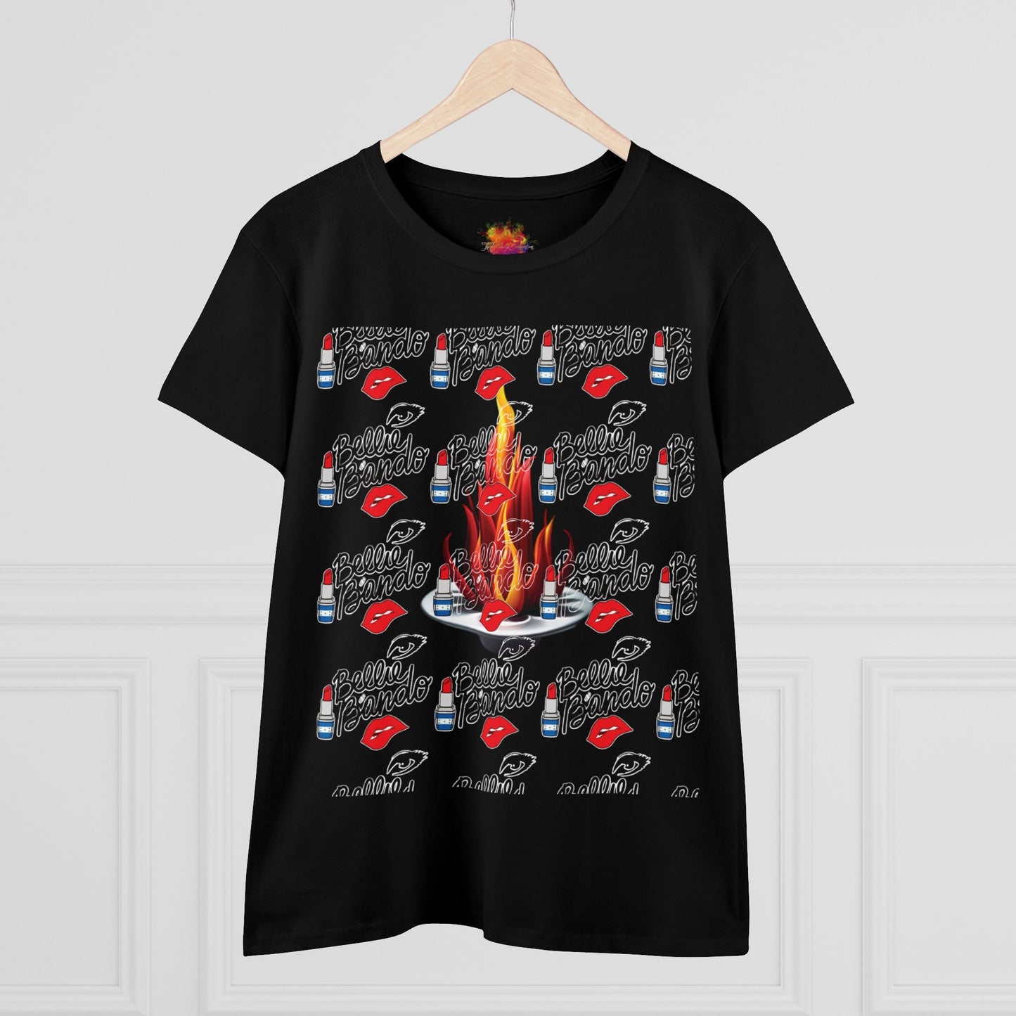 BELLIE BANDO FLAMING Women's Midweight Cotton Tee