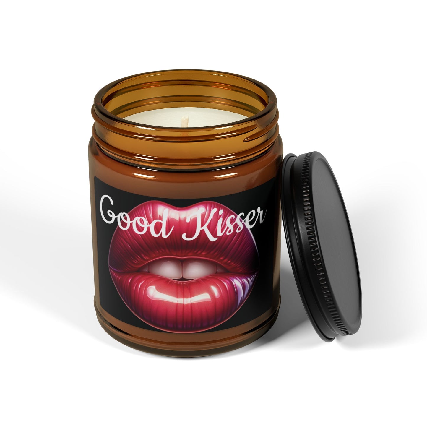 Good Kisser Scented Soy Candle (Multi-Size, Amber Jar)