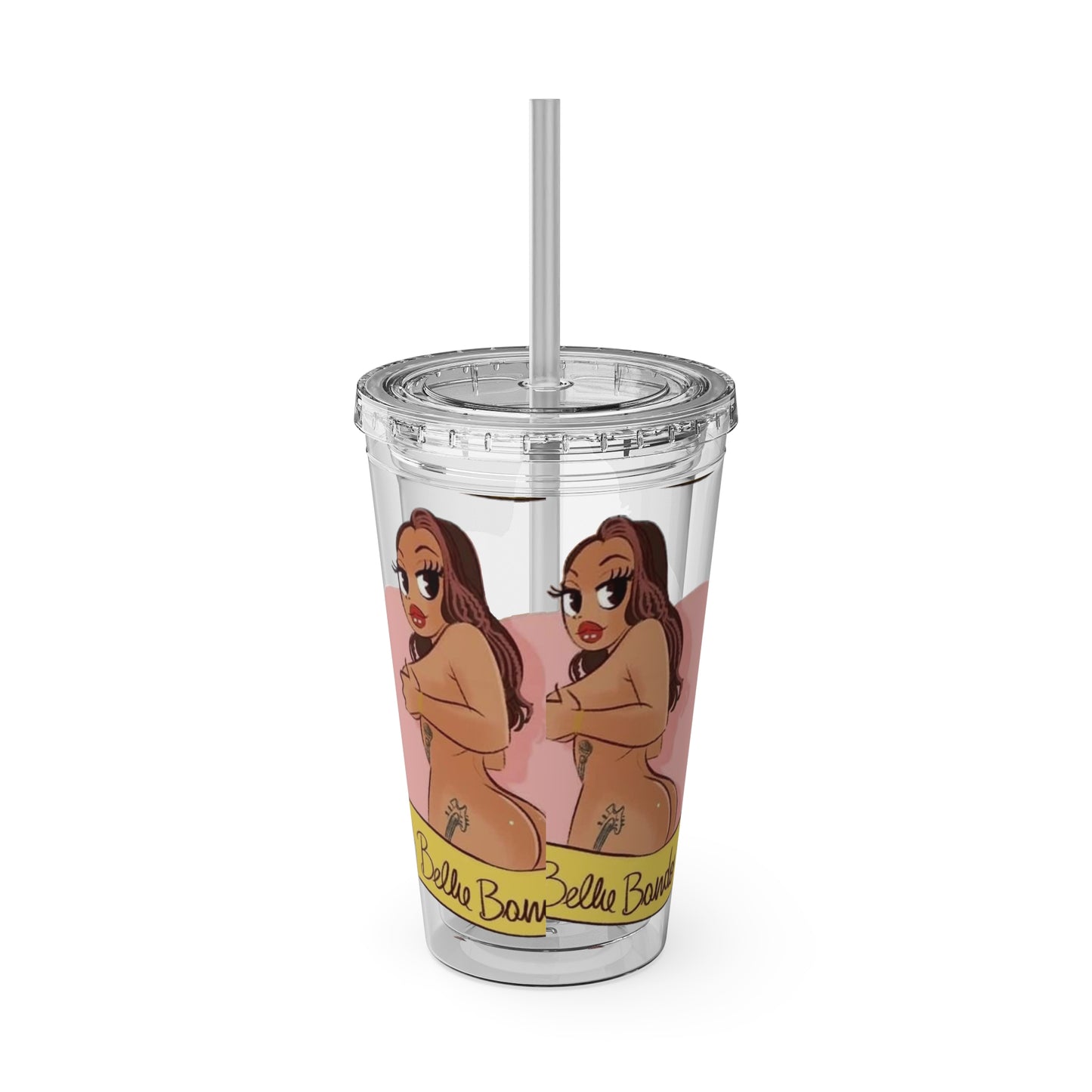 BELLIE BANDO Sexy Sunsplash Tumbler with Straw, 16oz