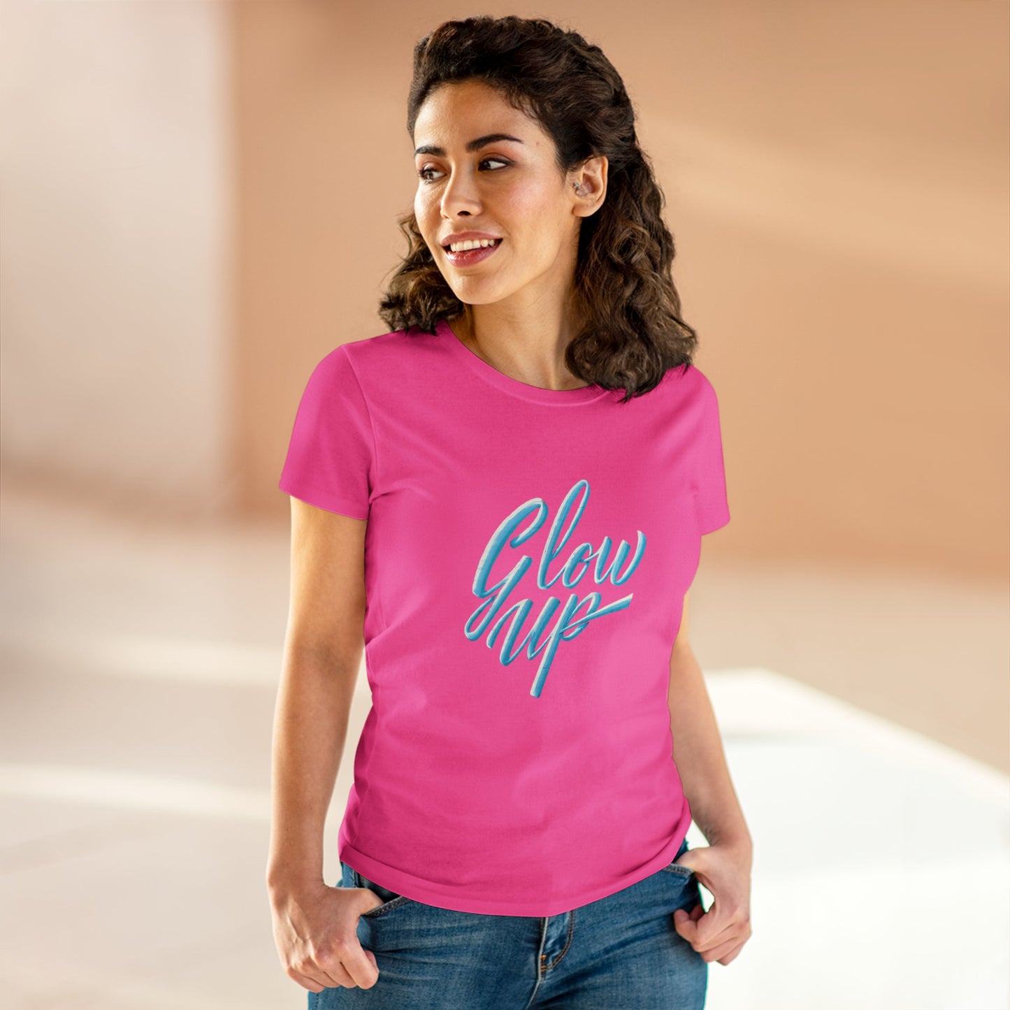 Glow Up Women's Midweight Cotton Tee