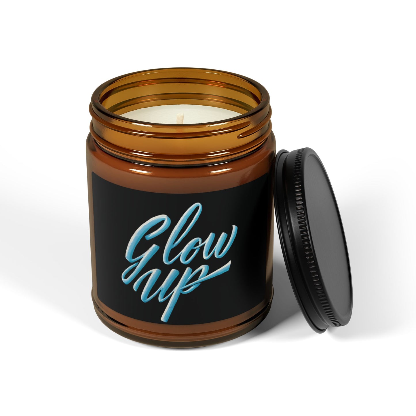 GLOW UP Scented Soy Candle (Multi-Size, Amber Jar)