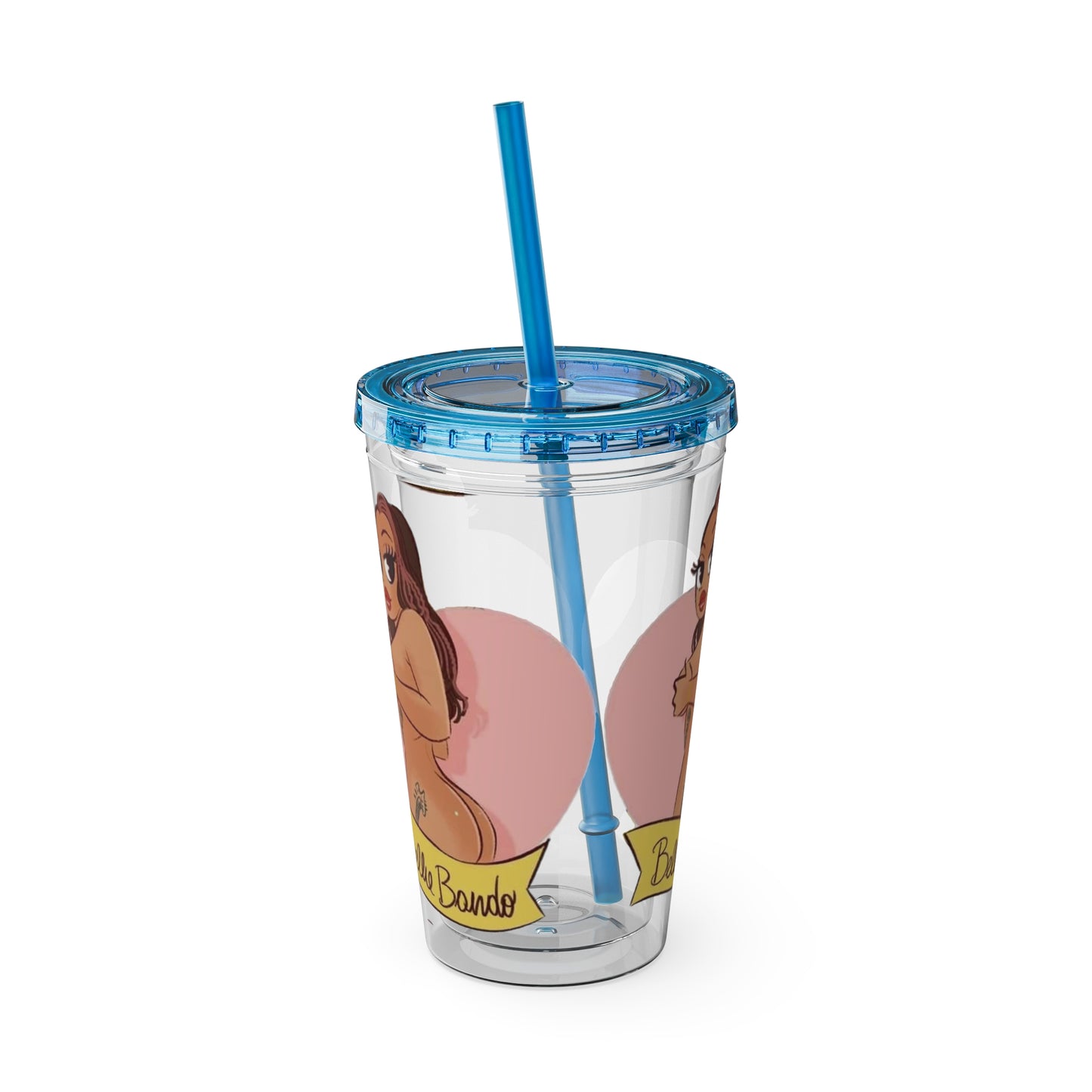 BELLIE BANDO Sexy Sunsplash Tumbler with Straw, 16oz