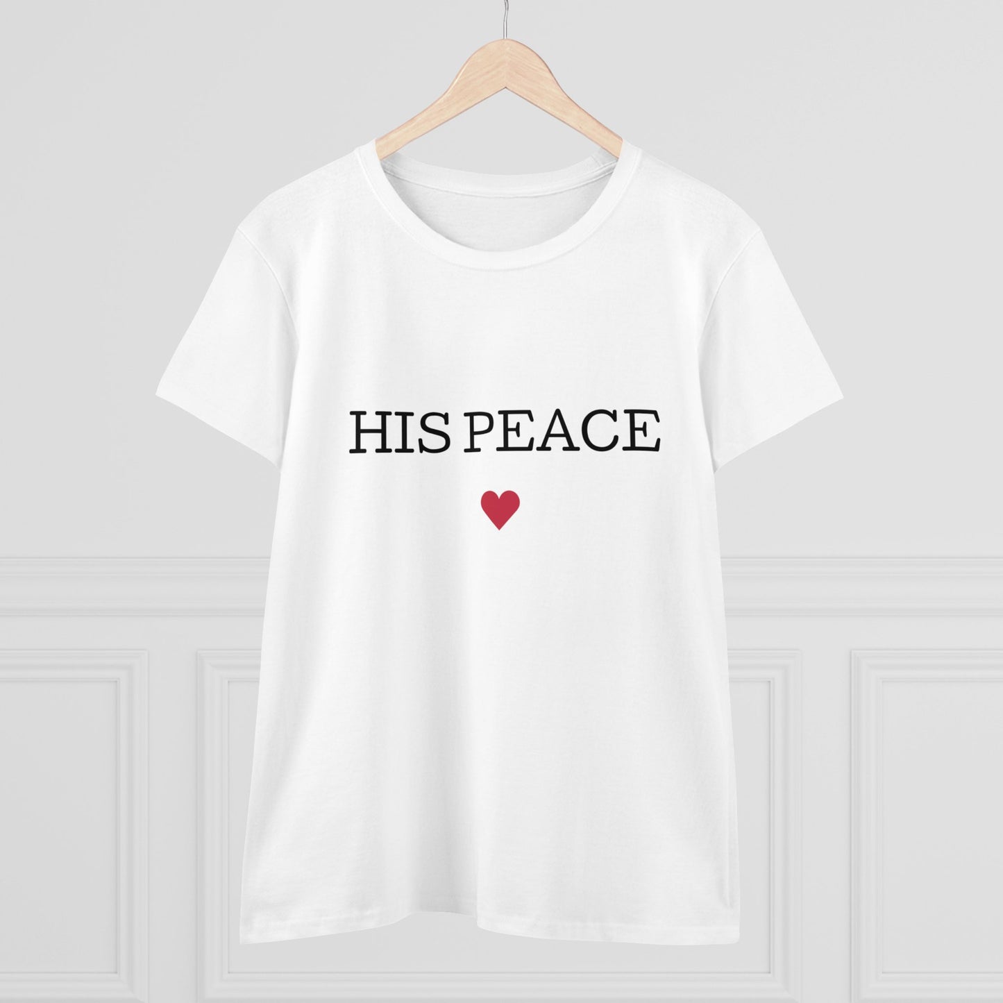 HIS PEACE Women's Midweight Cotton Tee