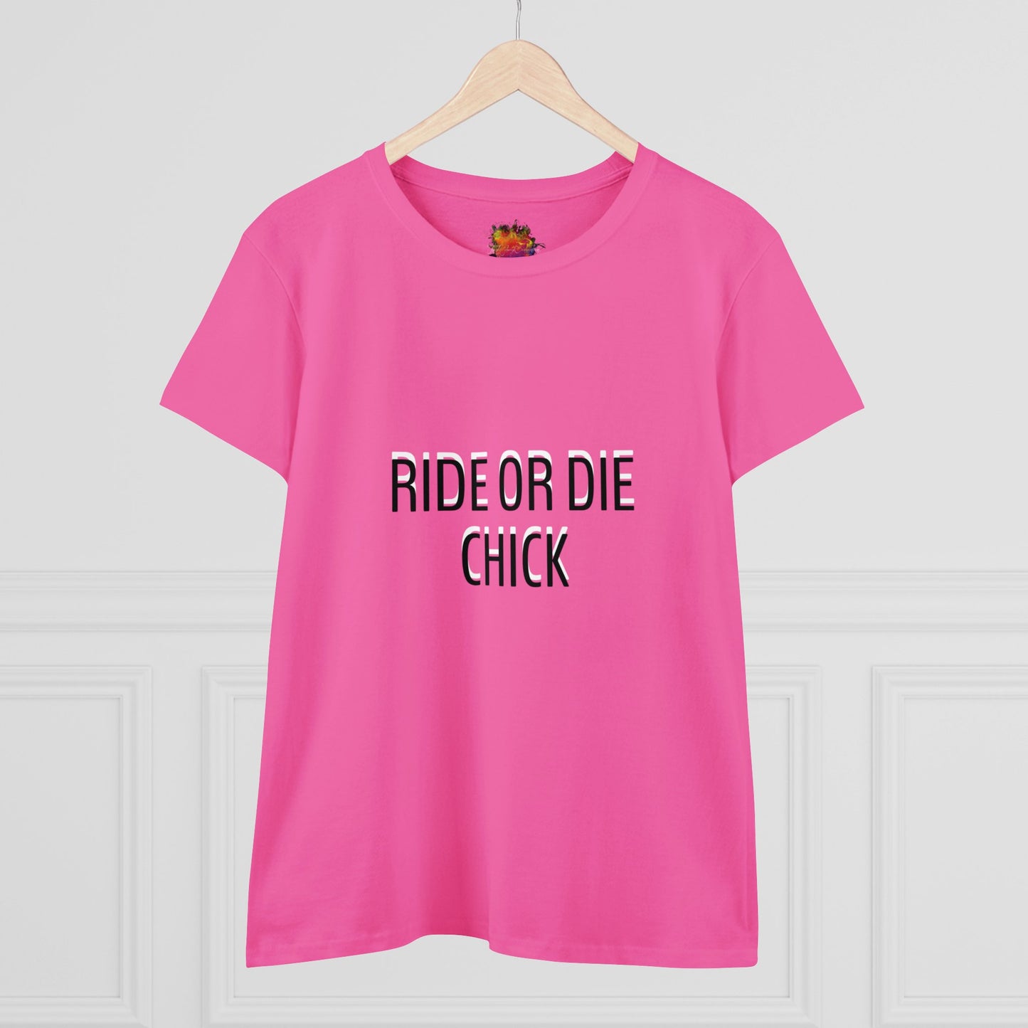 RIDE OR DIE CHICK Women's Midweight Cotton Tee