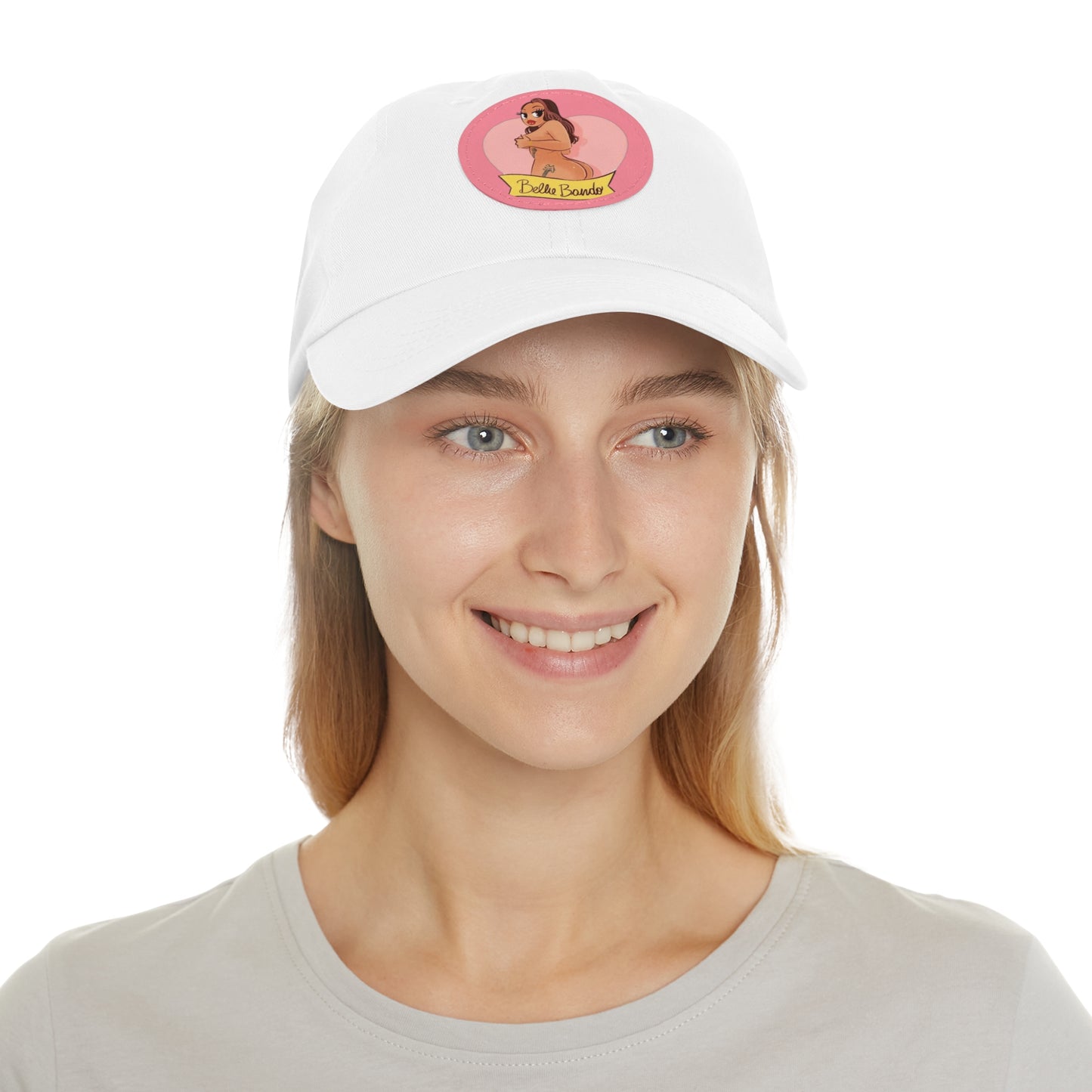 BELLIE BANDO LOGO Dad Hat with Leather Patch (Round)