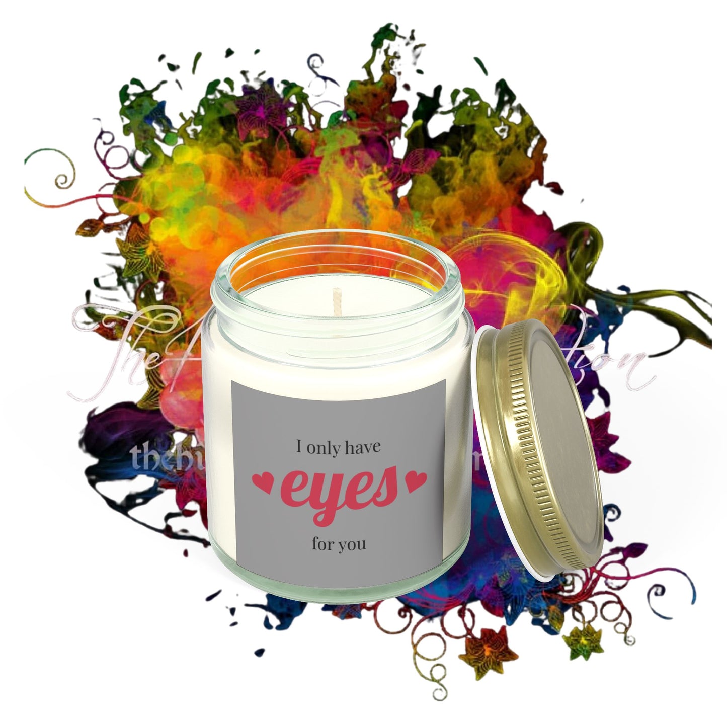 I Only Have Eyes For You . Scented Coconut Apricot Candles (4oz, 9oz)