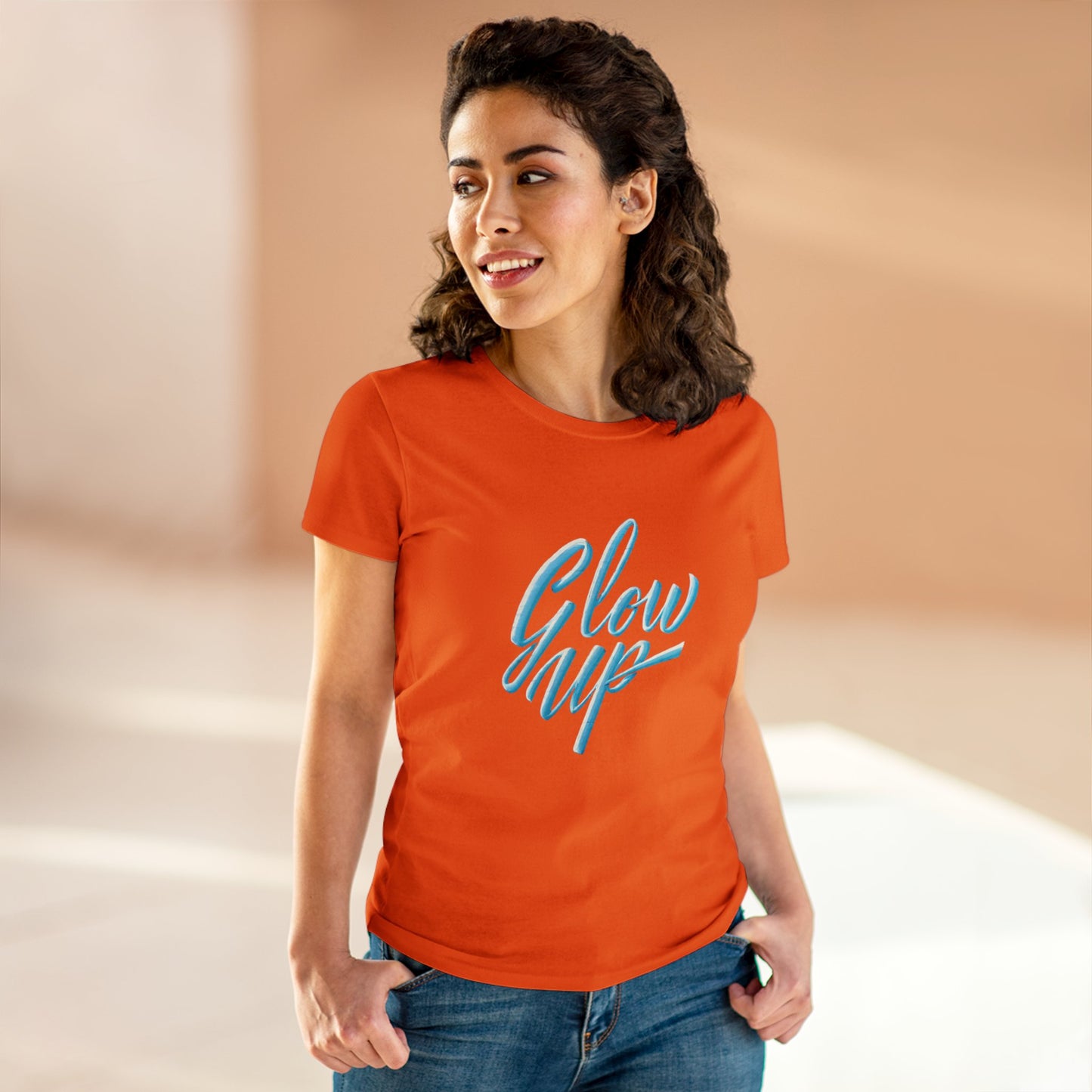 Glow Up Women's Midweight Cotton Tee