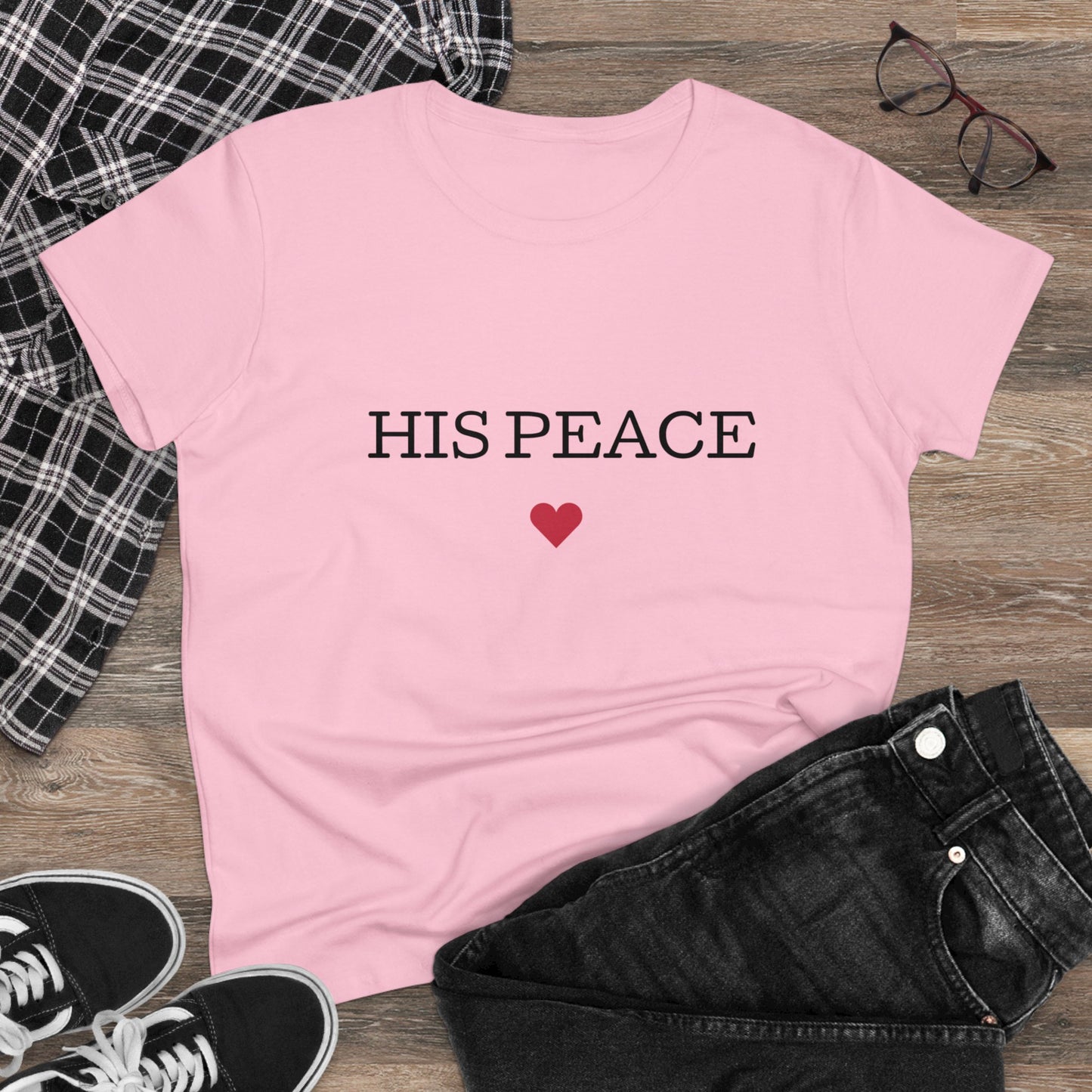 HIS PEACE Women's Midweight Cotton Tee