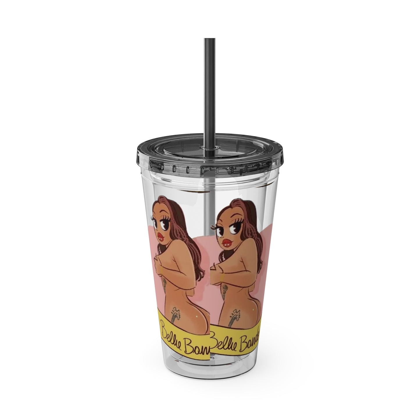 BELLIE BANDO Sexy Sunsplash Tumbler with Straw, 16oz