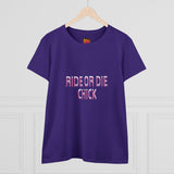 RIDE OR DIE CHICK Women's Midweight Cotton Tee