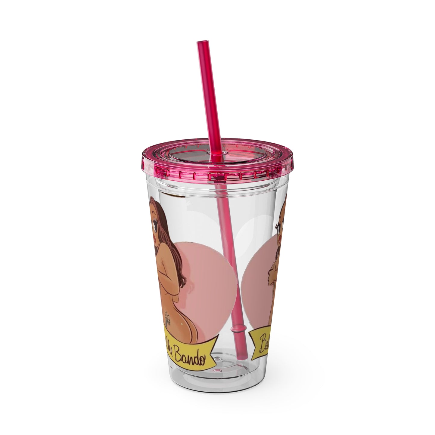 BELLIE BANDO Sexy Sunsplash Tumbler with Straw, 16oz