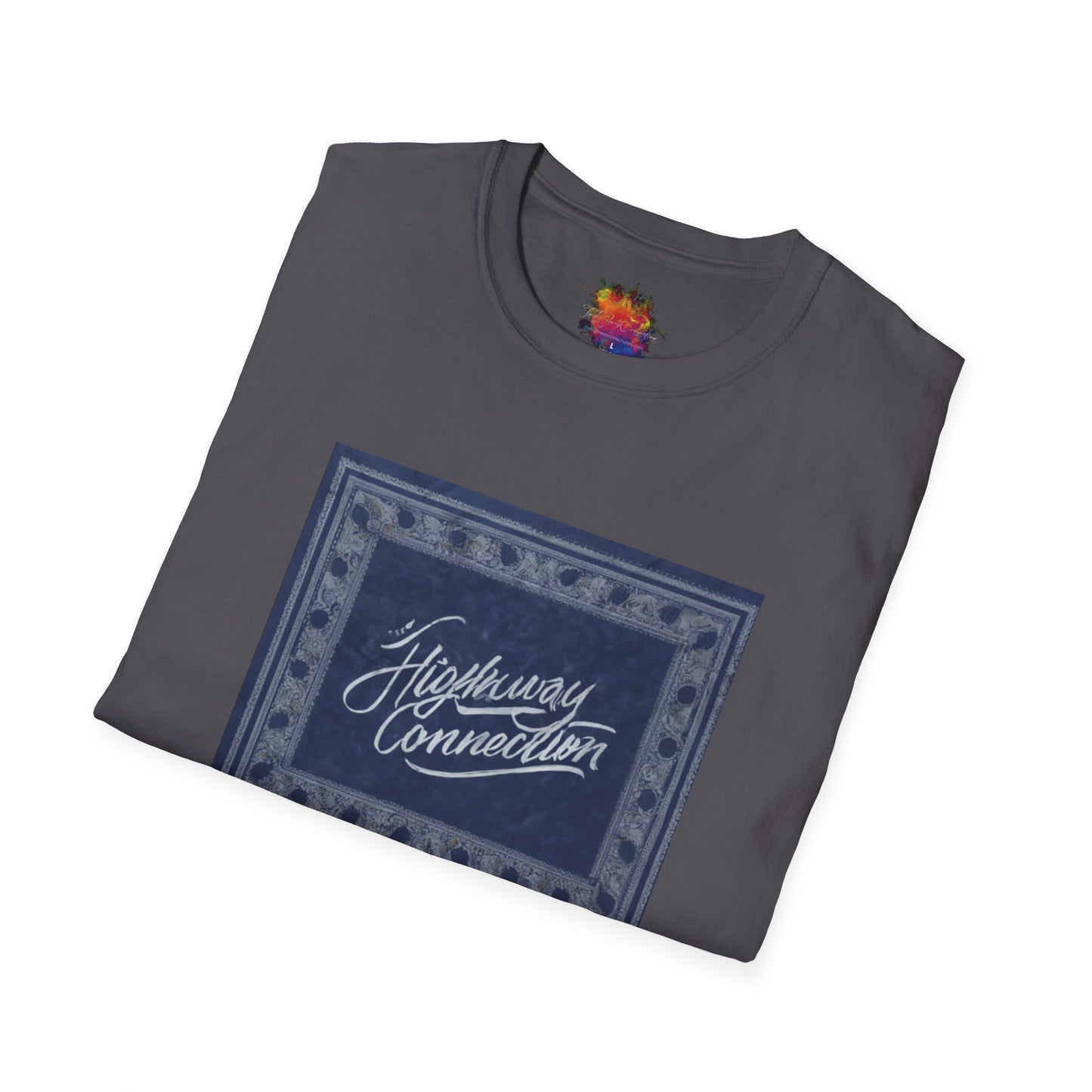 TheHighwayConnection Bandana Blue Unisex Softstyle T-Shirt