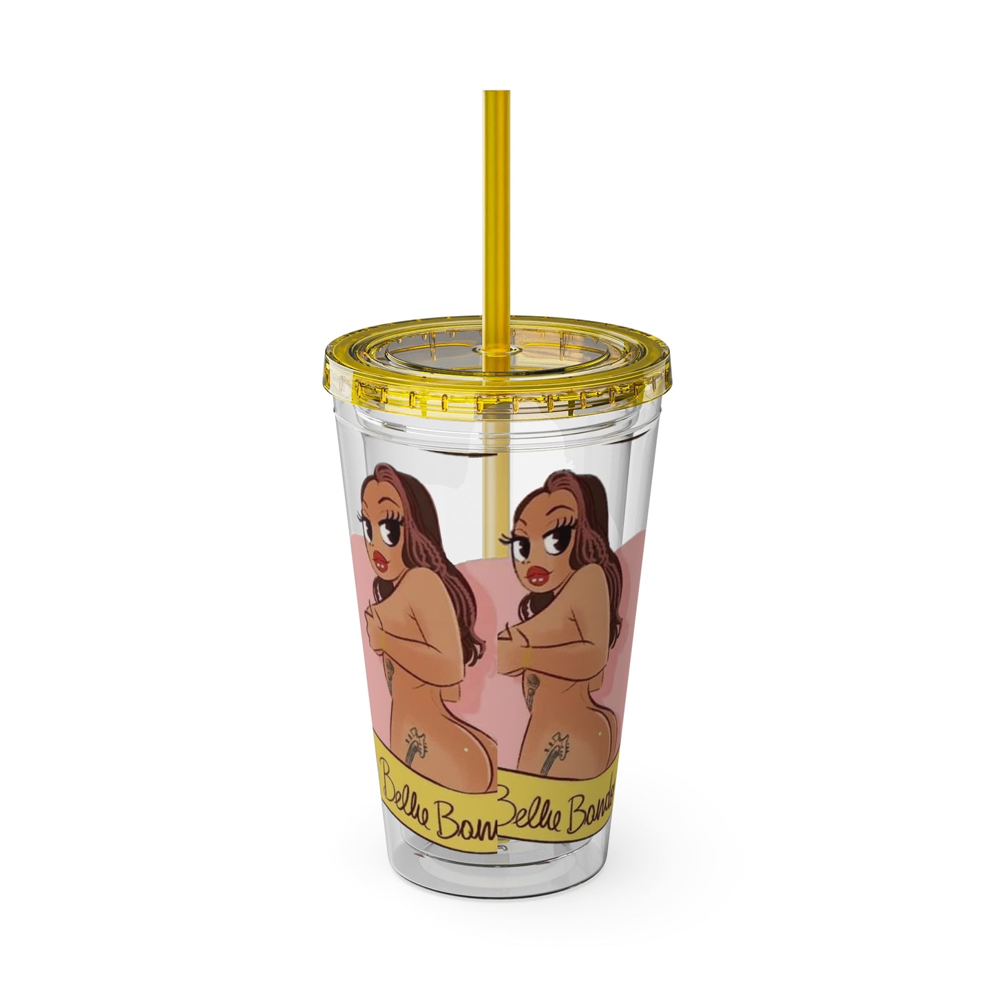 BELLIE BANDO Sexy Sunsplash Tumbler with Straw, 16oz