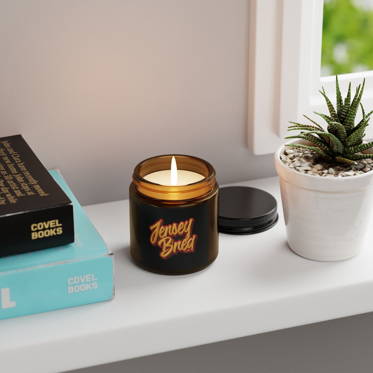 Jersey Bred Scented Soy Candle (Multi-Size, Amber Jar)