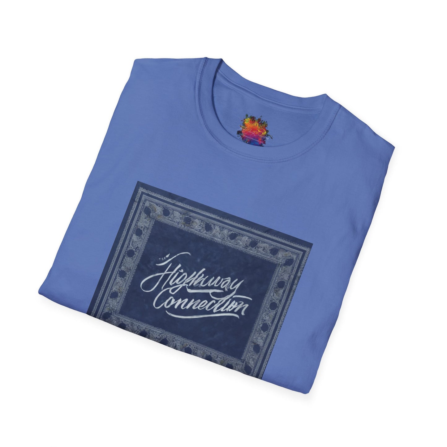 TheHighwayConnection Bandana Blue Unisex Softstyle T-Shirt