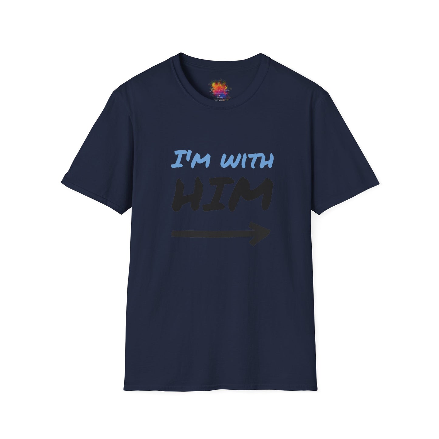 I'm With Him Unisex Softstyle T-Shirt