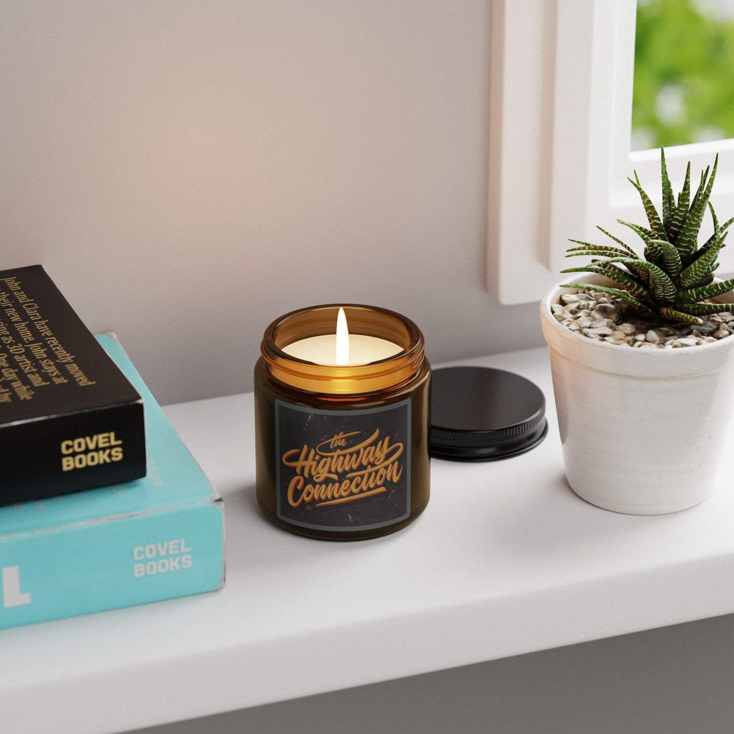 The Highway Connection Scented Soy Candle (Multi-Size, Amber Jar)