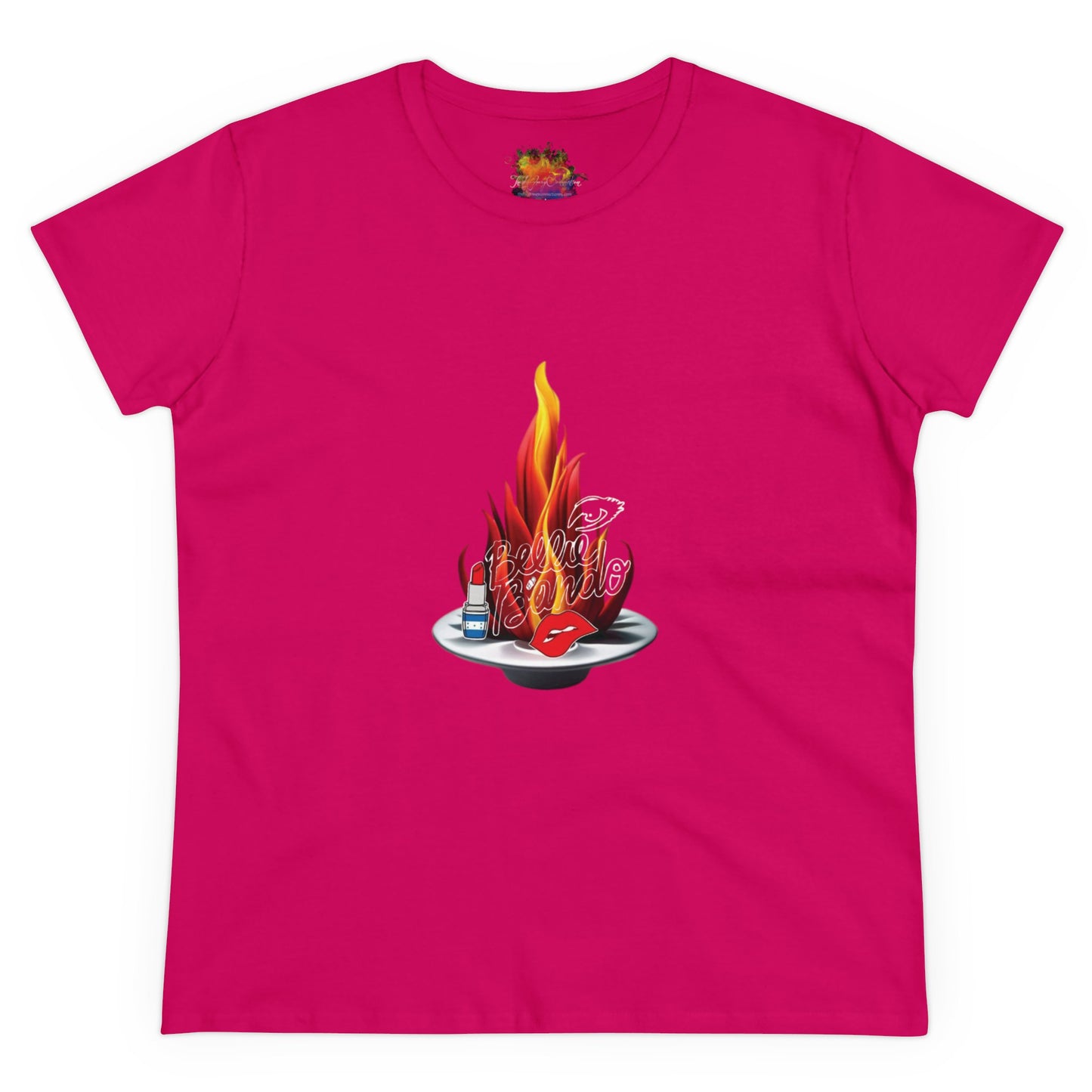 BELLIE BANDO FLAMING Women's Midweight Cotton Tee