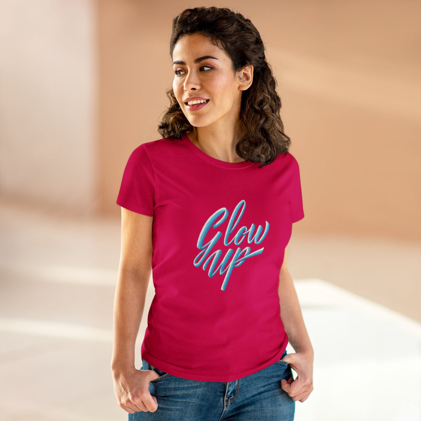 Glow Up Women's Midweight Cotton Tee