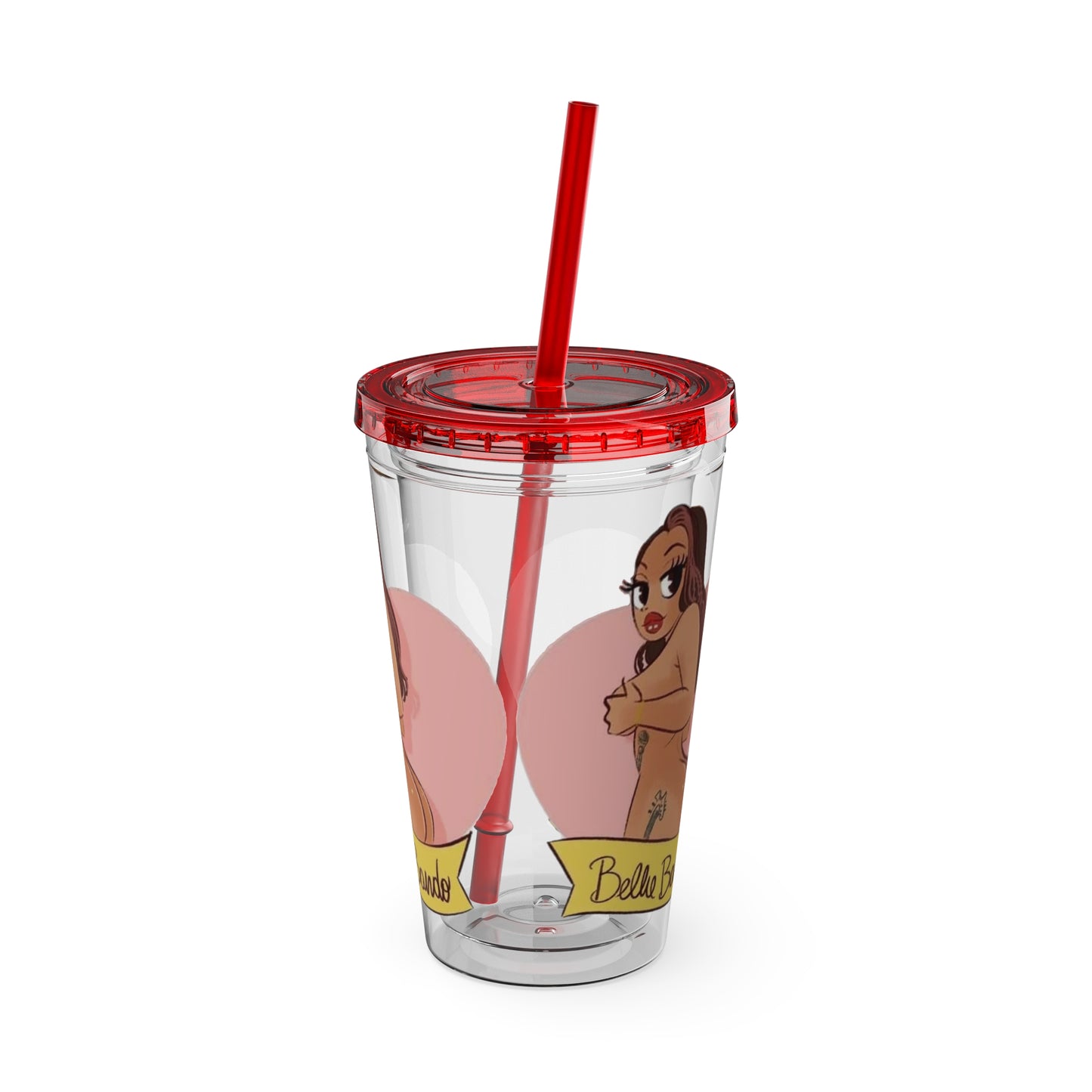 BELLIE BANDO Sexy Sunsplash Tumbler with Straw, 16oz