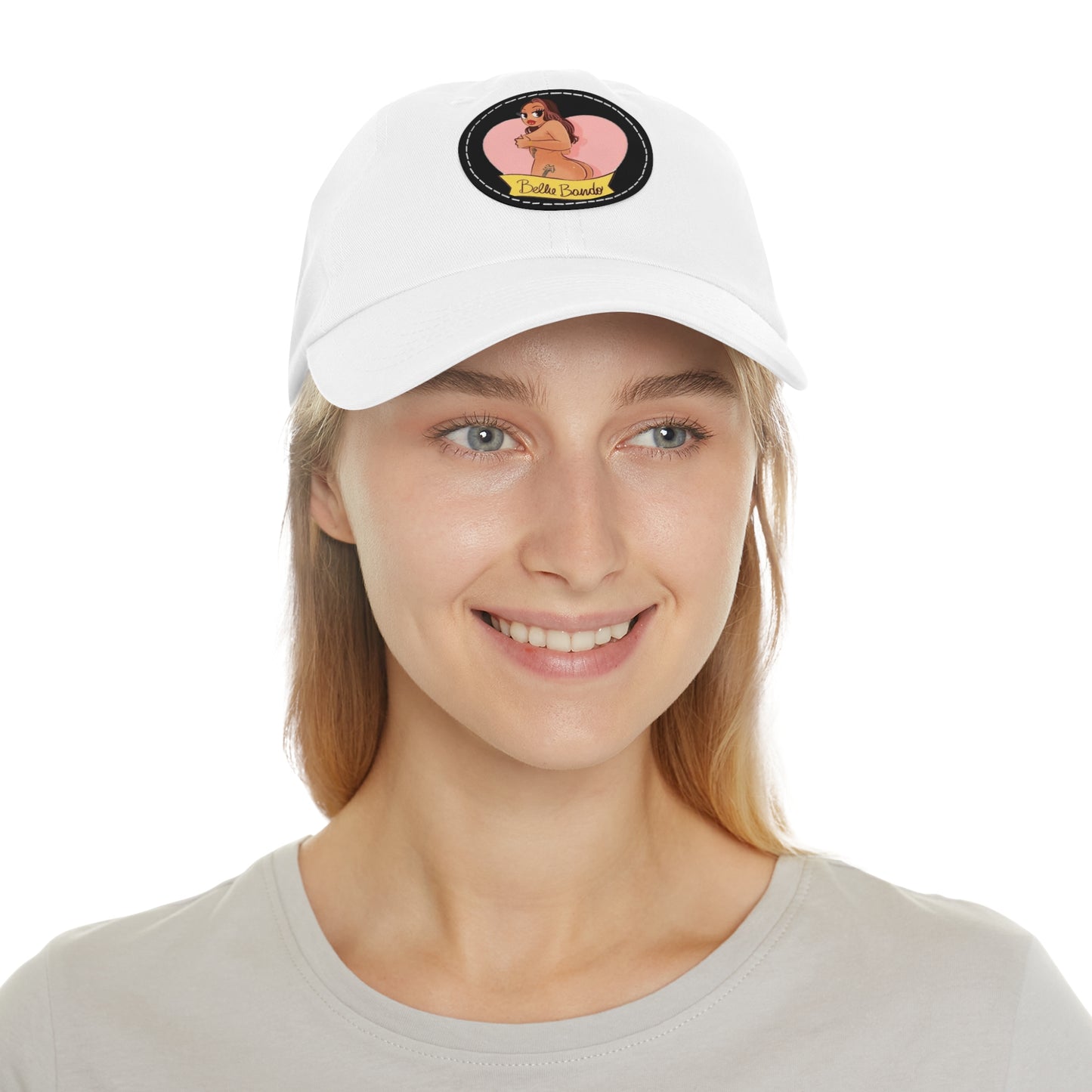 BELLIE BANDO LOGO Dad Hat with Leather Patch (Round)