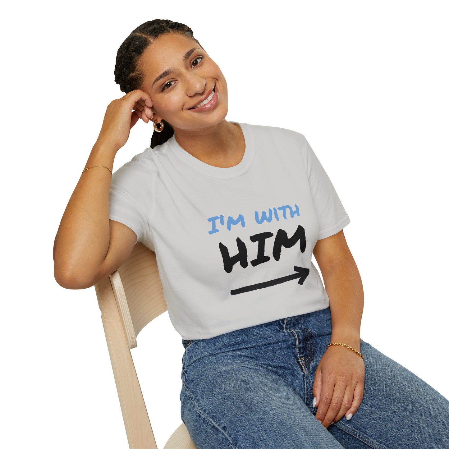 I'm With Him Unisex Softstyle T-Shirt